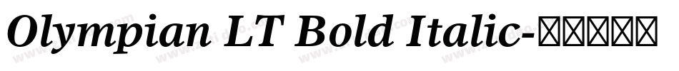 Olympian LT Bold Italic字体转换